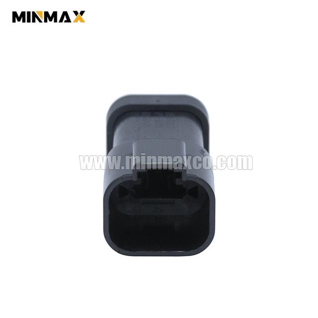 4 Pin Male DT Receptacle DT04-4P-E005 Black With End Cap