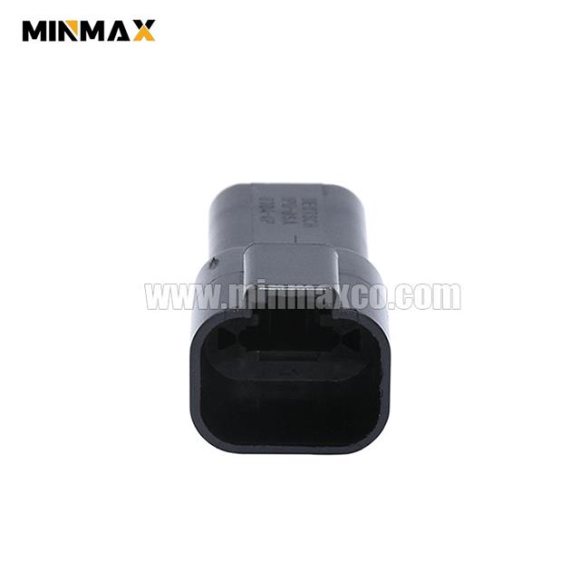 4 Way Male DT Mining Vehicle Connector DT04-4P-E004 Black