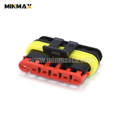 6 Pin Female Watertight Superseal 1.5 Car Lighting Connector 282090-1