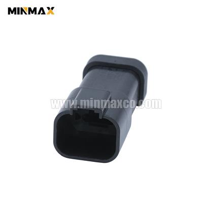 4 Pin Male DT Receptacle DT04-4P-E005 Black With End Cap