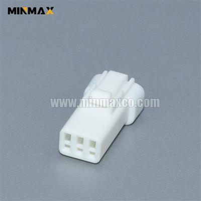 3 Pin Female JWPF Motorcycle Connector 03R-JWPF-VSLE-S White