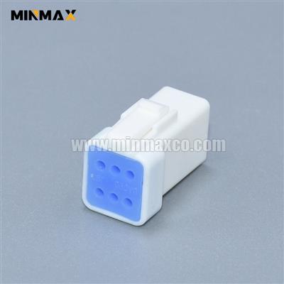 6 Pin Female JWPF Motorcycle Connector 06R-JWPF-VSLE-D White