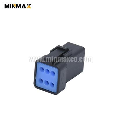 6 Pin Female JWPF Motorcycle Connector 06R-JWPF-VSLE-D Black