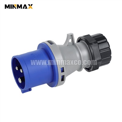 MM-BP4136 Male 3 pins 16A Waterproof  Blue Industrial plugs for Data centers IP44 