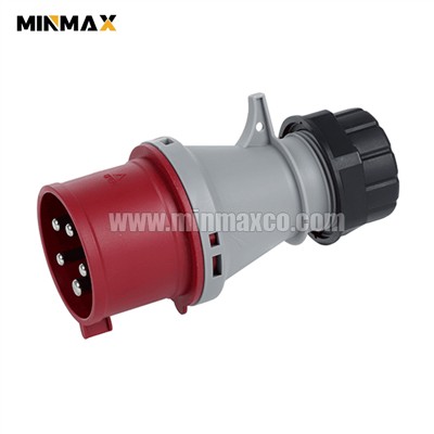 MM-BP4256 Male 5 pins 32A Waterproof Red Straight plugs for Logistics Center IP44