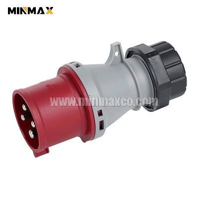 MM-BP4246 Male 4 pins 32A Waterproof Red Plugss for Fire protection IP44