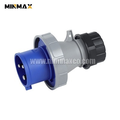 MM-BP7236 Male 3 pins 32A Waterproof Blue Industrial plugs for train stations IP67