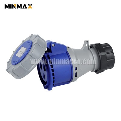 MM-BS7236 Female 3 pins 32A Waterproof Blue CEE Industrial Connectors for train stations IP67