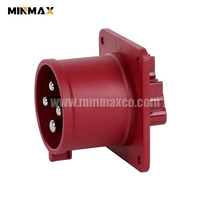 MM-GP4246 Male 4 pins 32A Waterproof Red Concealed plugs for Automobile production IP44