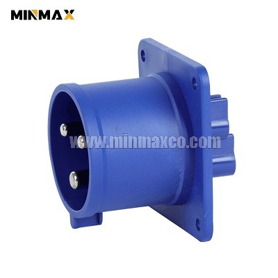 MM-GP4236 Male 3 pins 32A Waterproof Blue Concealed plugs for manufacturing facilities IP44