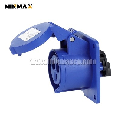 MM-GS4136 Female 3 pins 16A Waterproof Blue CEE-flanged sockets for Providing power IP44